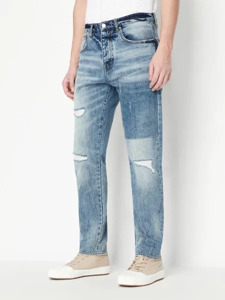 Armani Exchange Прямі джинси синій