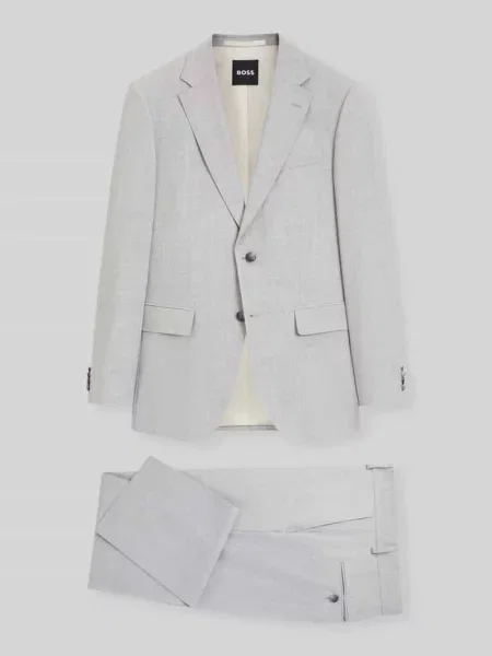Garnitur o kroju slim fit z czystej żywej wełny model Boss