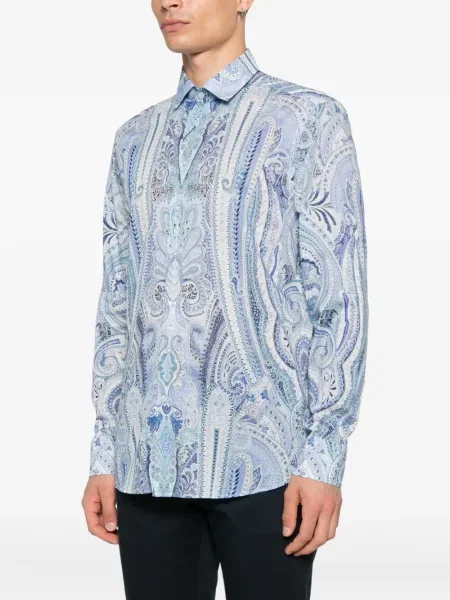 Cămașă Etro cu imagine cu model paisley alb