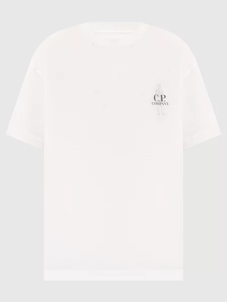 Футболка з принтом C.p. Company біла