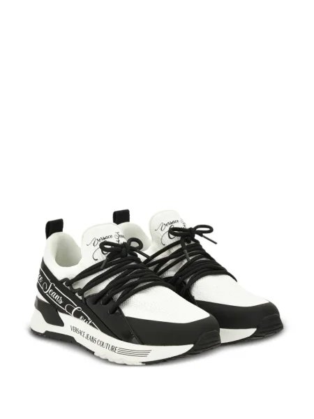 Sneakerși Versace Jeans Couture cu șireturi din dantelă alb