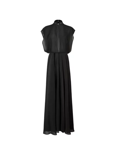 Rochie maxi Fendi din dantelă negru