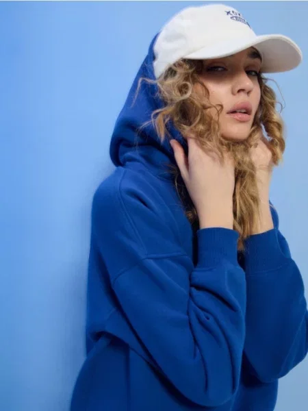 Трикотажна худі з принтом "Le Soleil" гіацинтовий