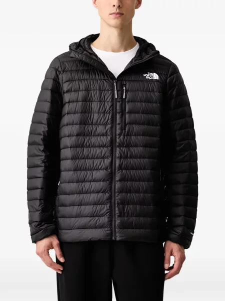 Πουπουλένιο μπουφάν The North Face με κουκούλα μαύρο
