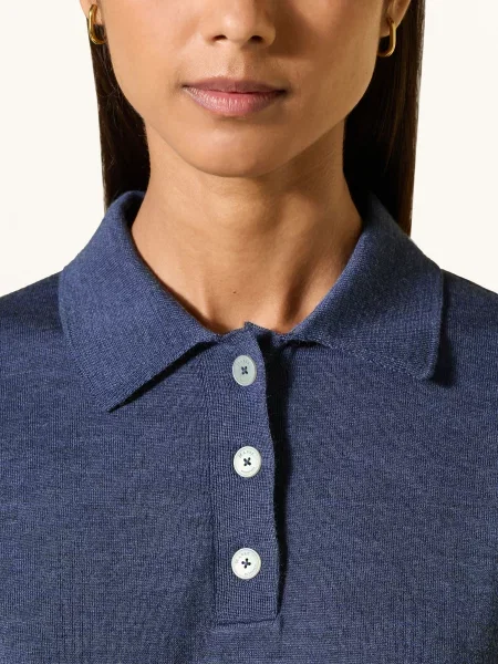 Maerz Muenchen Koszulka Polo Z Dzianiny blau niebieska