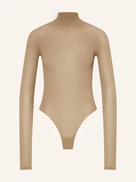 Alaïa Body Ze Stringami Second Skin beige beżowy