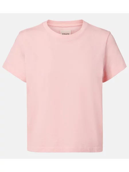 Koszulka Khaite z dżerseju różowa