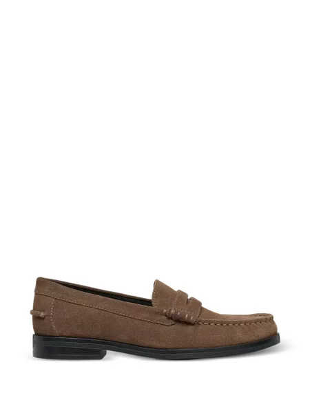 Pantofi loafer Geox din piele de căprioară maro