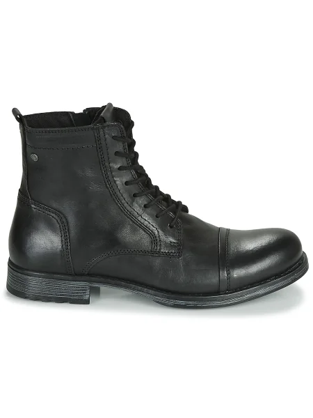 Kožené tenisky Jack & Jones čierna