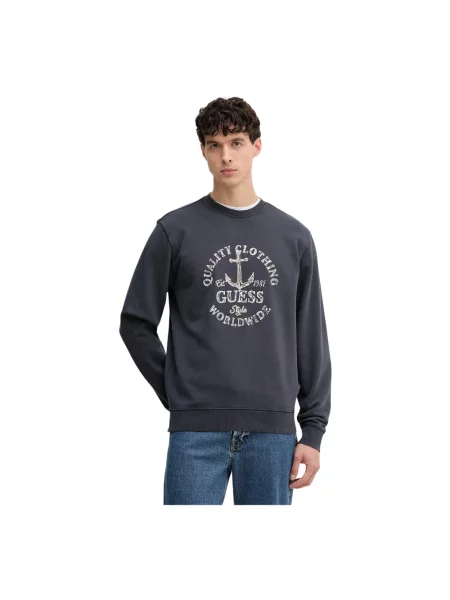 Bluza Guess z logo niebieska
