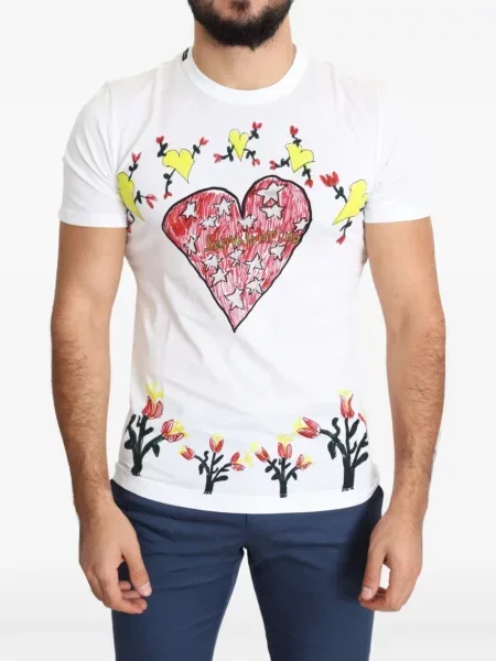 Tricou Dolce & Gabbana cu imagine alb
