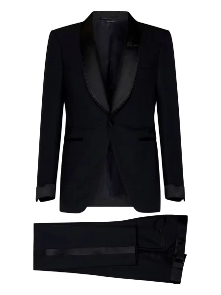Costum Tom Ford de lână de costum negru