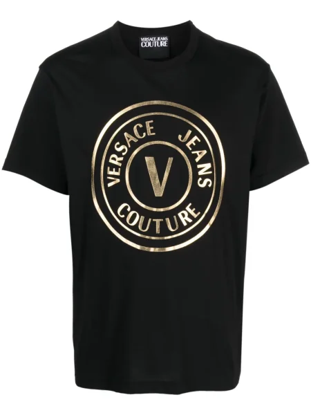 Tricou Versace Jeans Couture cu imagine negru