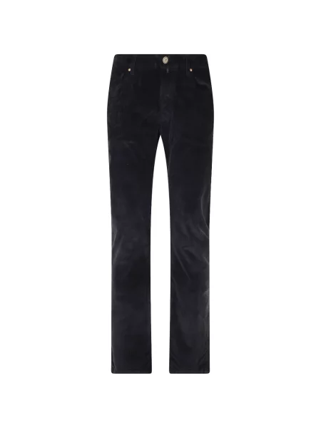 Pantaloni Jacob Cohën de catifea cord albastru