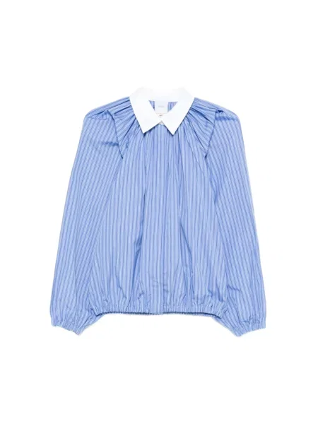 Długa koszula Patou w paski niebieska