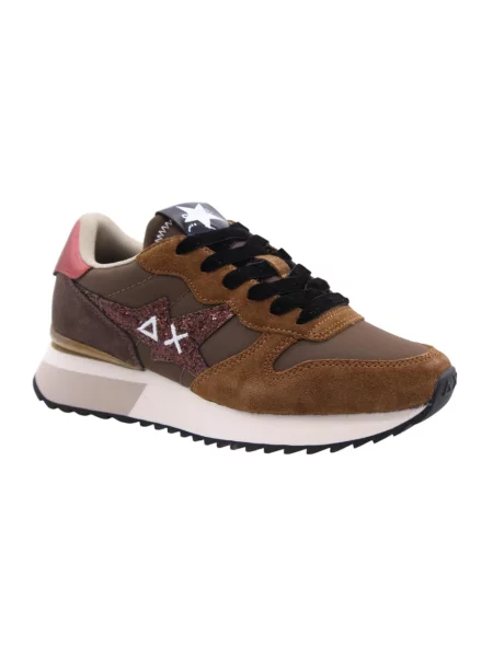 Sneakersy Sun68 brązowe