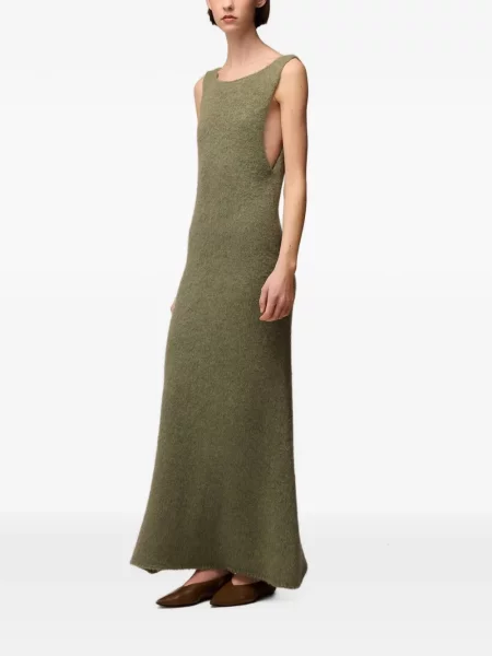 Rochie maxi Retori din cașmir verde