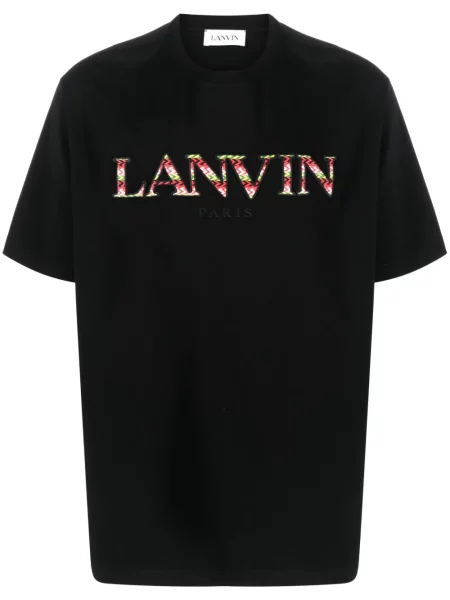 Tricou Lanvin cu broderie negru