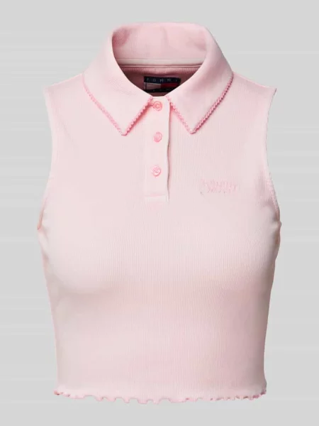 Krótki top Tommy Jeans różowy