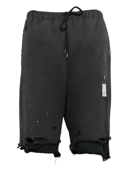 Pantaloni scurți Maison Mihara Yasuhiro zdrențuiți negru