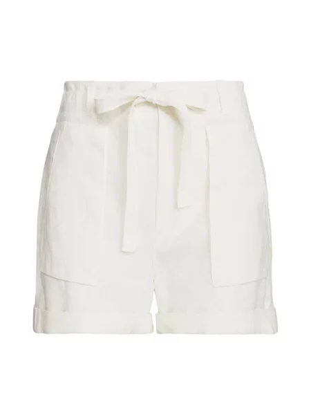 Lniane szorty cargo Polo Ralph Lauren białe