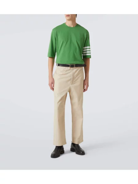 Tricou Thom Browne din jerseu verde