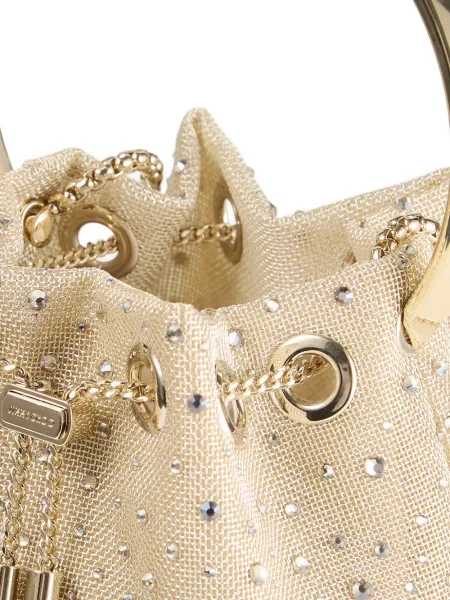 Чанта тип bucket Jimmy Choo с кристали