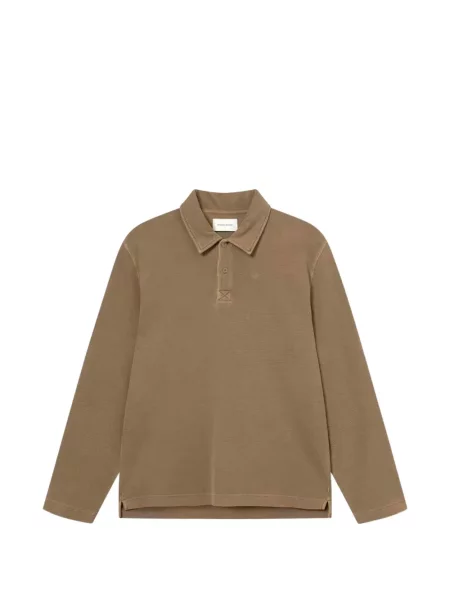 Lung tricou polo Wood Wood maro