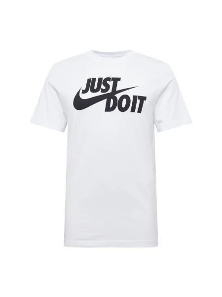 Nike Sportswear Tricou Just Do It negru / murdar alb
