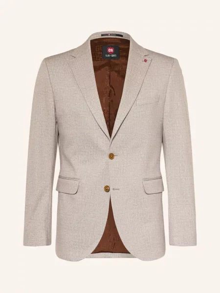 Cg Club Of Gents Oblekové Sako Cg Colvin Slim Fit Z Džerseju 22 beige béžové