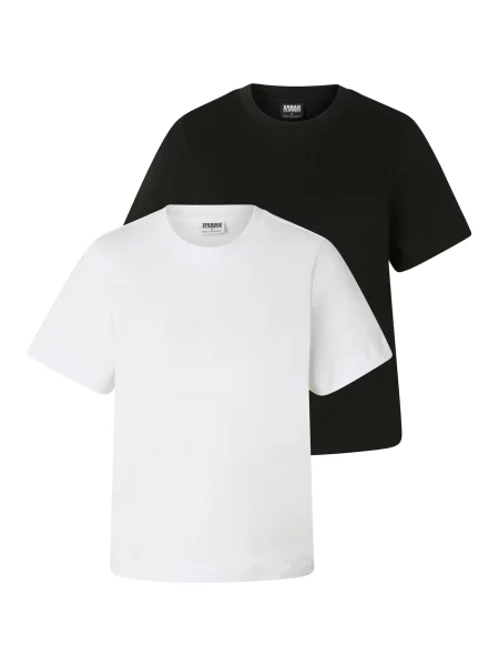 Urban Classics Tricou negru alb