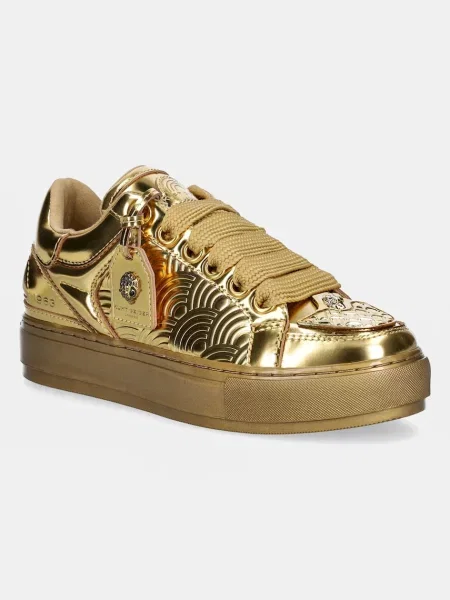 Kurt Geiger De piele sneakers TAG auriu