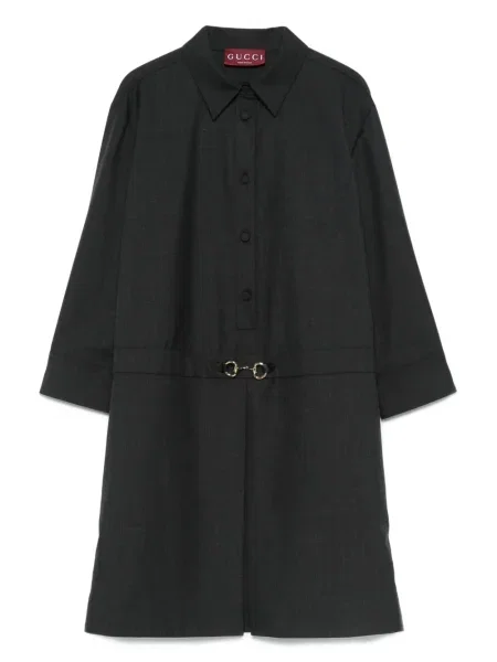 Rochie tip cămașă Gucci de costum gri