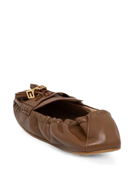 Pantofi loafer Elisabetta Franchi din piele maro