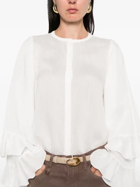 Bluză Dorothee Schumacher cu volane alb