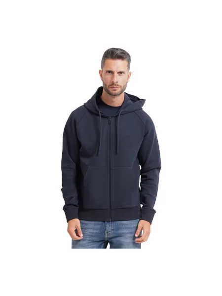 Bluza z kapturem Boss z kapturem niebieska