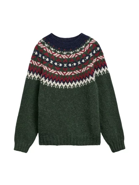 Sweter Barbour wełniany zielony
