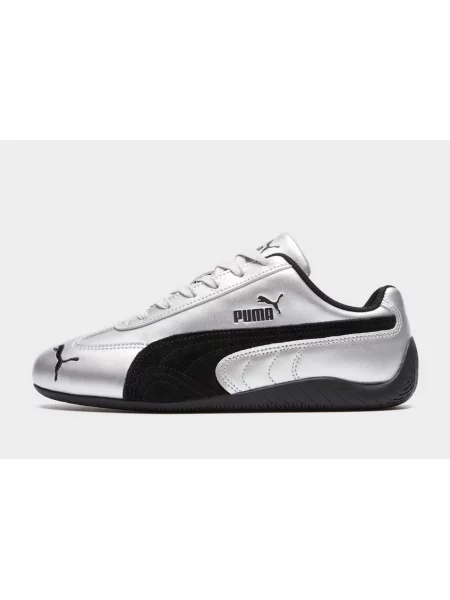Kožené tenisky Puma stříbrné