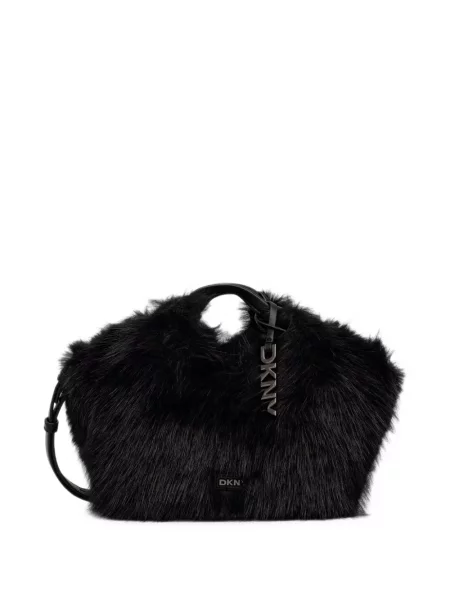 Geantă shopper Dkny cu autograf negru