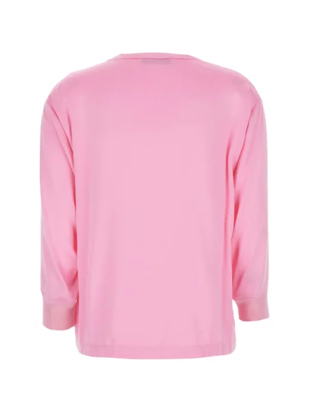 Tricou Jucca cu decolteu rotund lung roz
