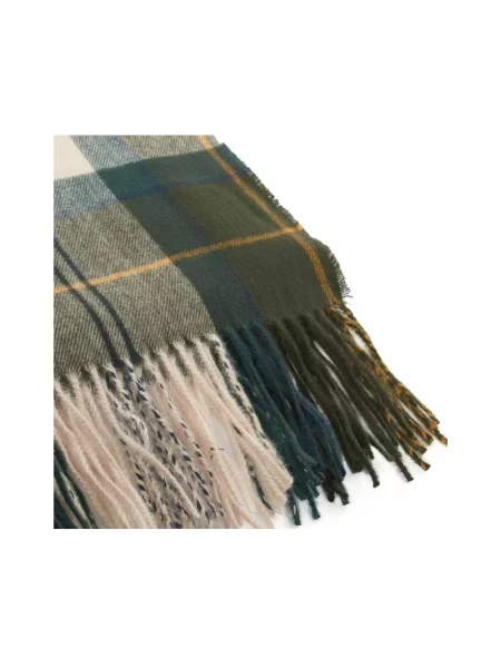 Szal z wzorem na całej powierzchni model HAILES' Barbour zielona