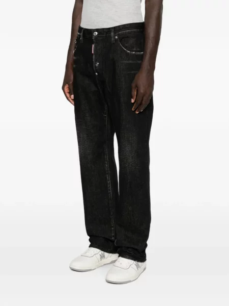 Blugi Dsquared2 zdrențuiți negru
