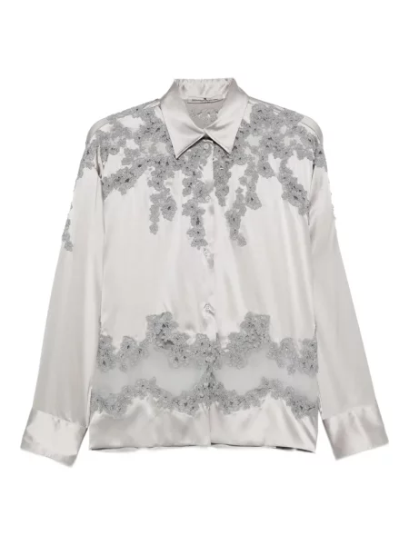 Cămașă Ermanno Scervino de mătase gri