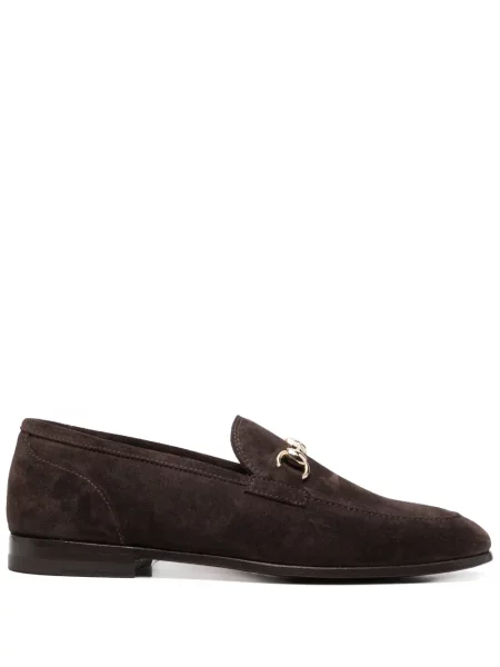 Pantofi loafer Scarosso din piele de căprioară maro