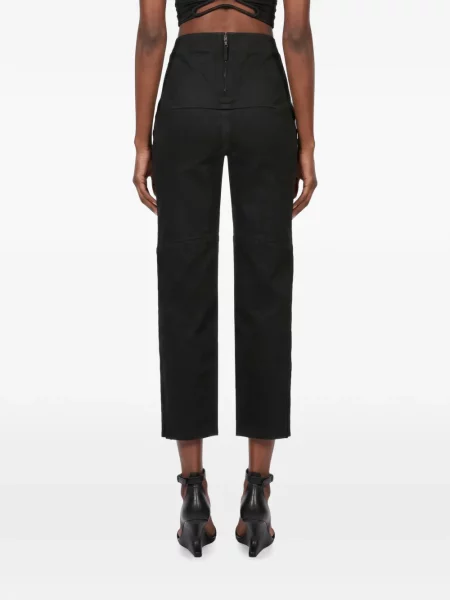 Pantaloni Rick Owens din piele negru