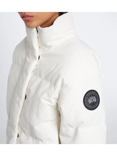 Decupat geacă cu puf Canada Goose alb