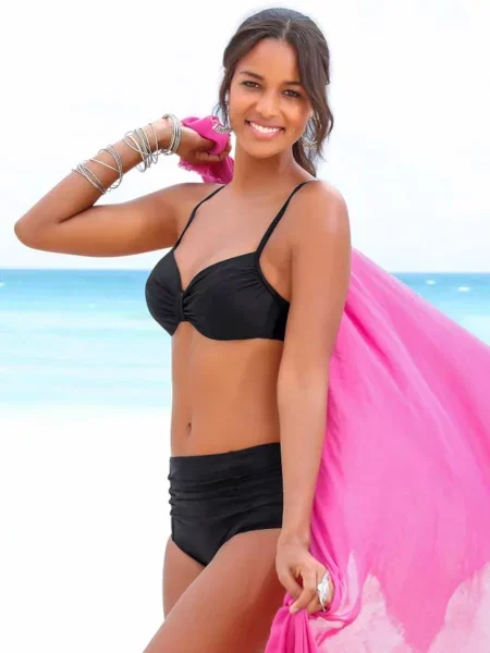 LASCANA Costum de baie două piese negru
