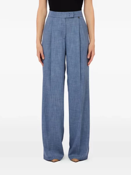 Pantaloni Liu Jo plisate albastru