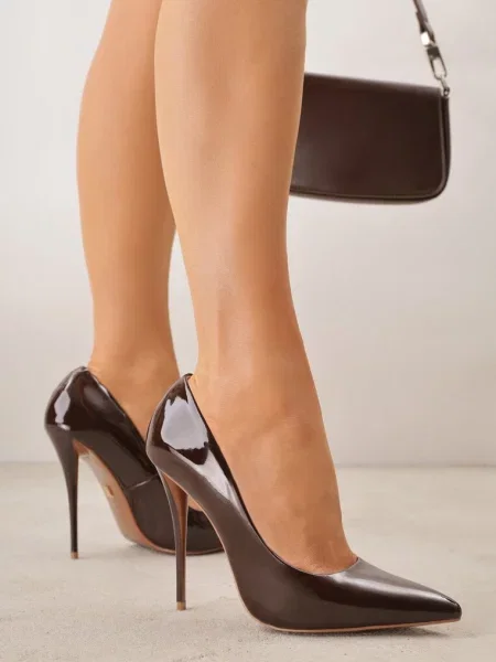 Pantofi stiletto Zafriah maro