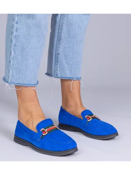 Loaferke D/ceo iz semiša modra